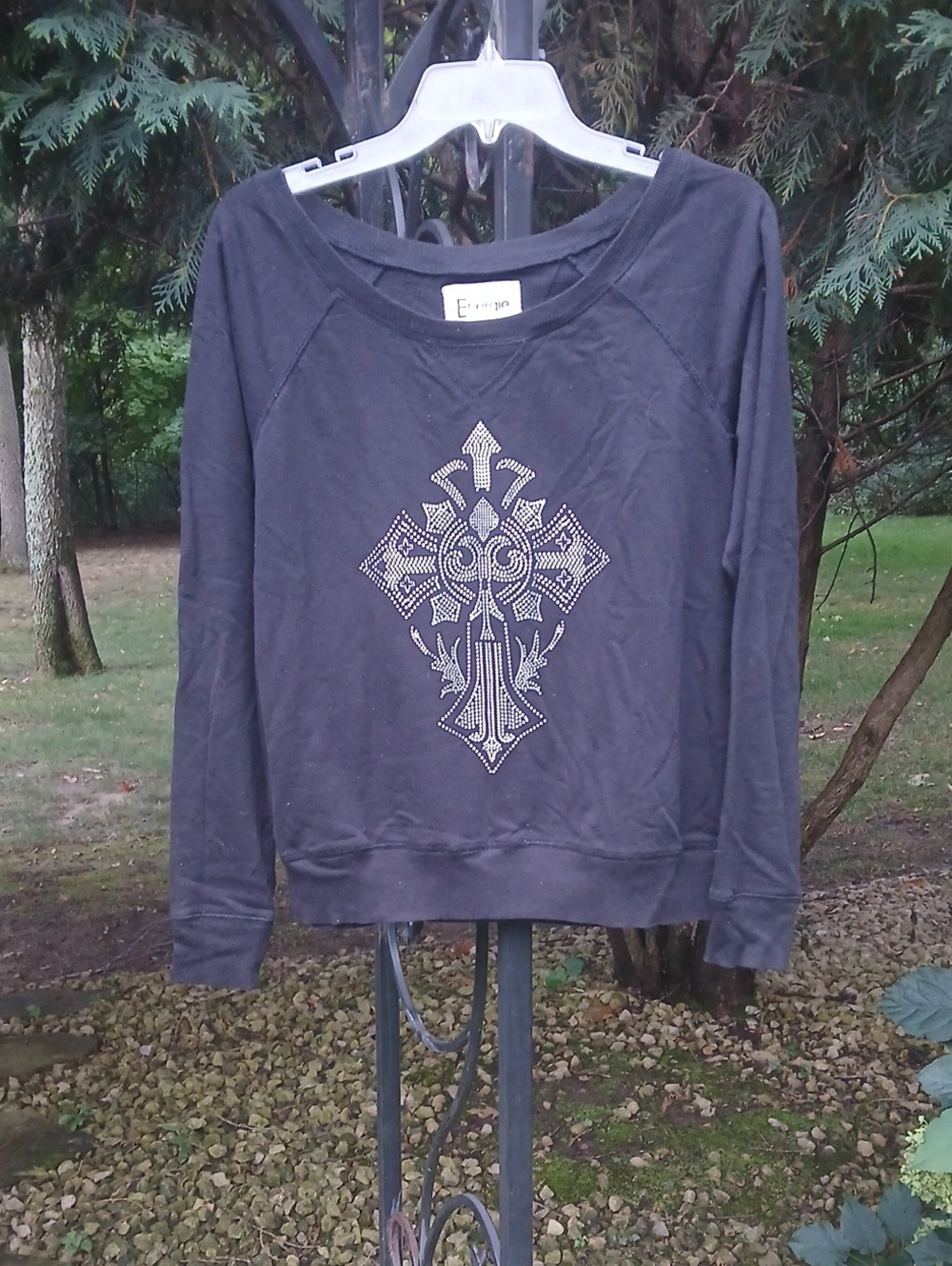 Energie long-sleeve 60% Cotton Top Mall Goth Y2K. Sz L, Cyber-grunge